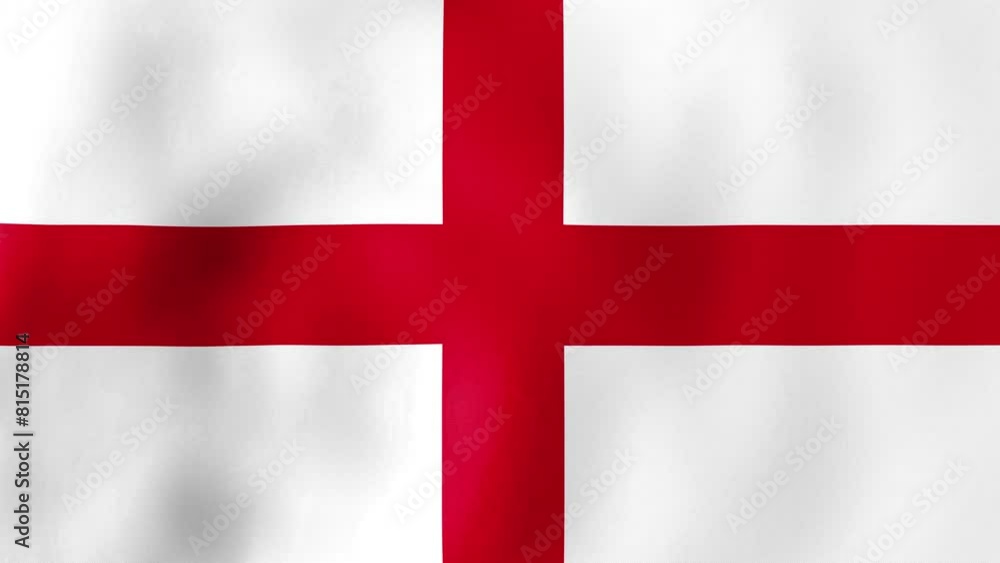 National flag England fluttering in wind. Smooth animation English flag in 4K. Highly detailed realistic 3D rendering. Concept patriotism, May Day, St. George Day, Memorial Day, Victory Day National flag England fluttering in wind. Smooth animation English flag in 4K. Highly detailed realistic 3D rendering. Concept patriotism, May Day, St. George Day, Memorial Day, Victory Day