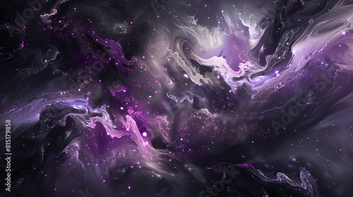 Abstraction cosmique de couleurs violettes et bleues photo