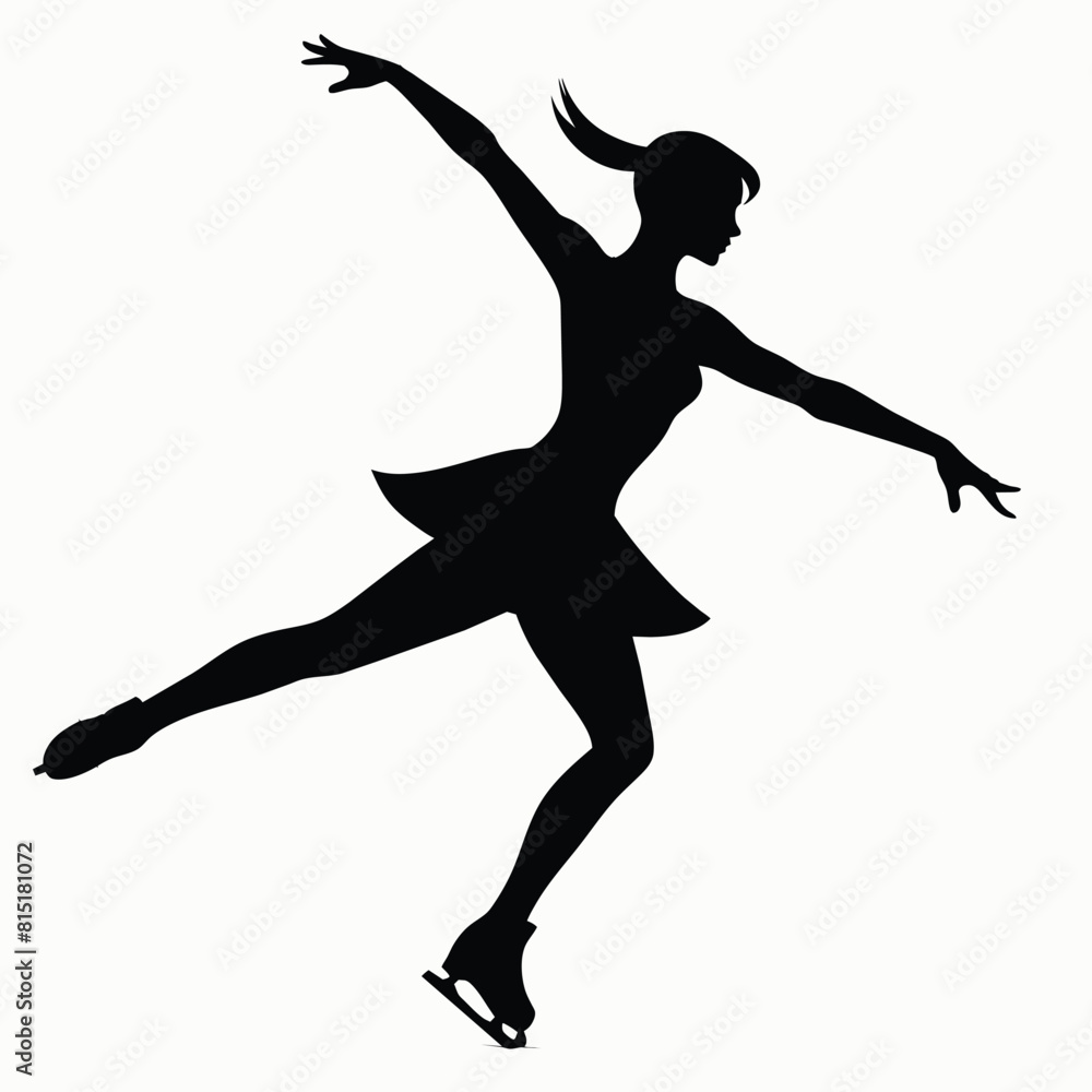 der Eiskunstlauf vector silhouette 