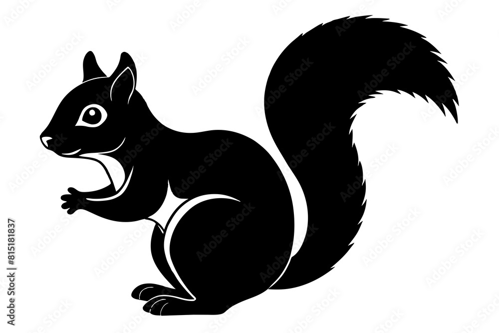 squirrel line art silhouette illustration squirrel line art silhouette illustration