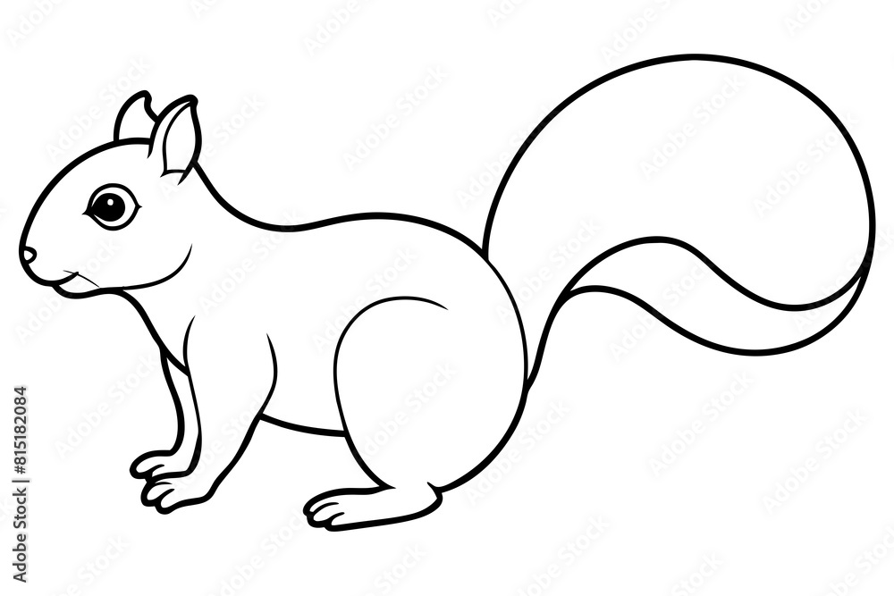 squirrel line art silhouette illustration squirrel line art silhouette illustration