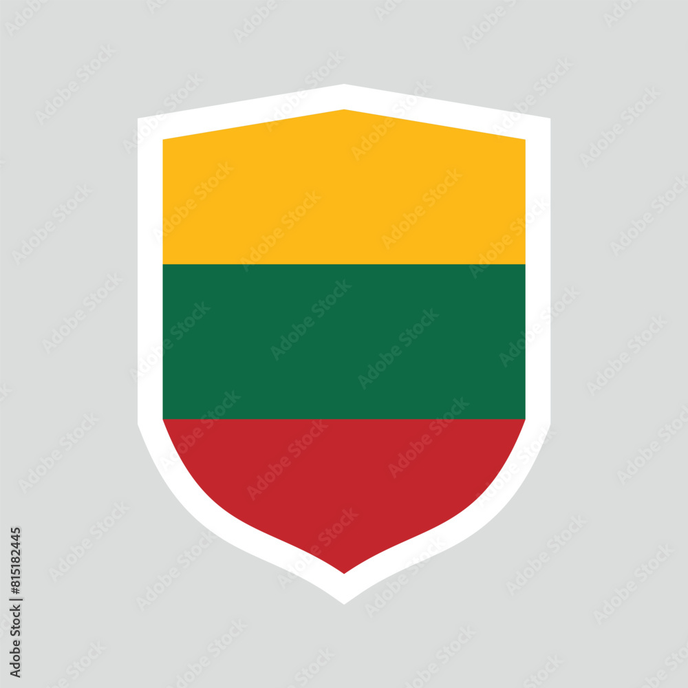 Lithuania Flag in Shield Shape Frame Lithuania Flag in Shield Shape Frame