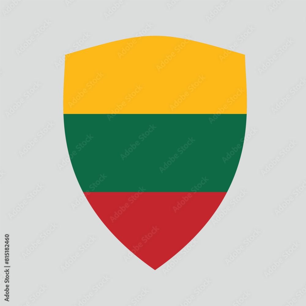 Lithuania Flag in Shield Shape Frame Lithuania Flag in Shield Shape Frame