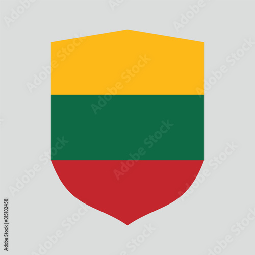 Lithuania Flag in Shield Shape Frame Free Download Lithuania Flag in Shield Shape Frame - GFXLoad