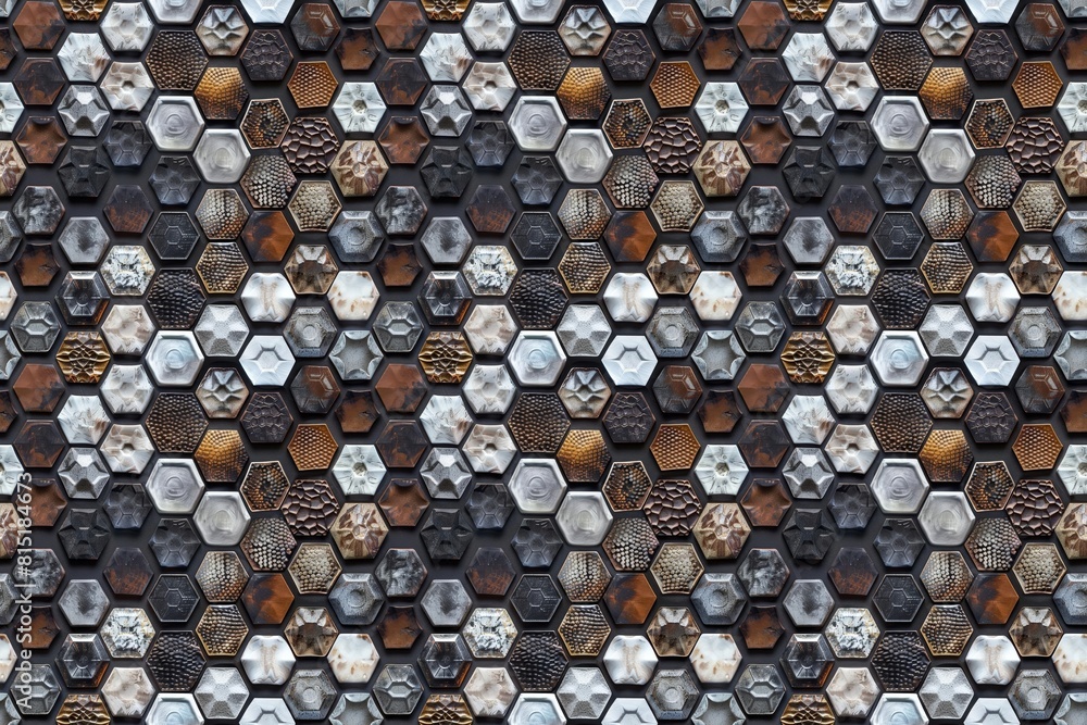 Abstract honeycomb pattern with various shades of brown and gray hexagons Abstract honeycomb pattern with various shades of brown and gray hexagons