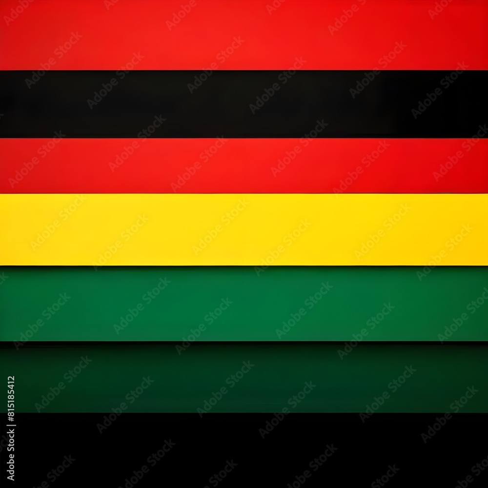 Obraz premium Abstract Geometric Background Black Horizontal Stripe with Copy Space on Red, Yellow, and Green Colors for LGBTQ+ Pride Month