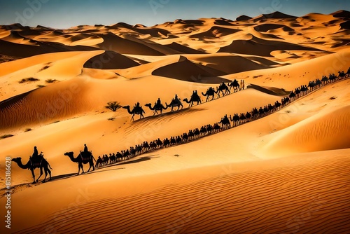 camels in the desert