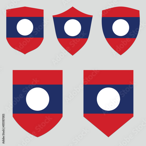 Set of Laos Flag in Shield Shape Frame Free Download Set of Laos Flag in Shield Shape Frame - GFXLoad