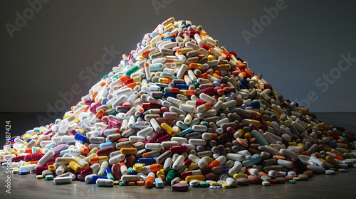 Mountain of Colorful Pills