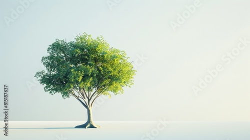 A single tree stands alone against a blank backdrop primed for use as a graphic element to enhance and beautify designs in honor of World Environment Day