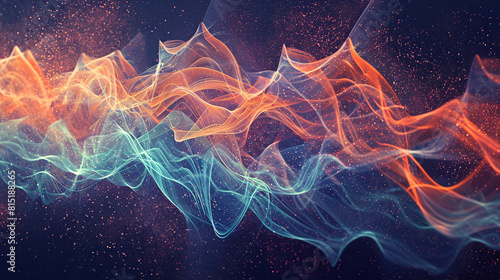 Abstract Colorful Wave Particles