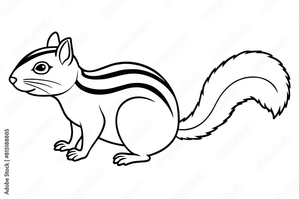 chipmunk line art silhouette illustration chipmunk line art silhouette illustration