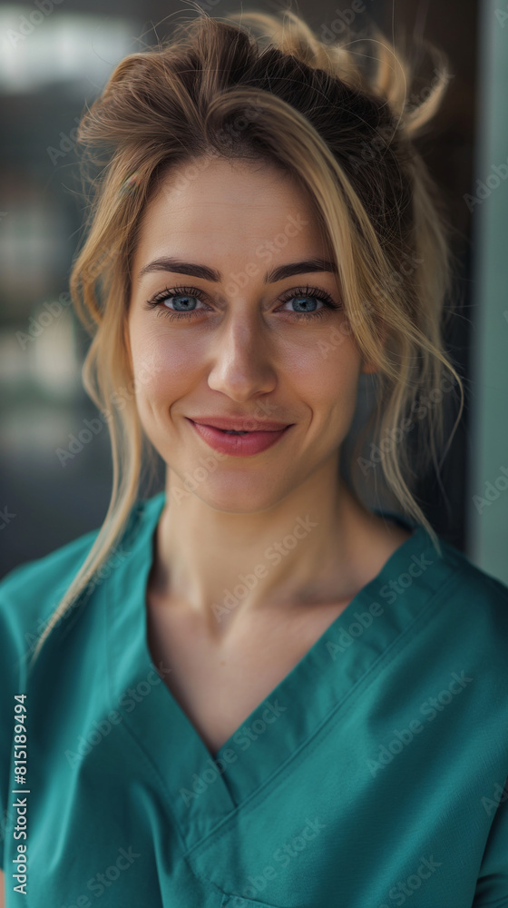 Health medicine, doctor, nurse, pretty woman working in hospital posing for photo Health medicine, doctor, nurse, pretty woman working in hospital posing for photo