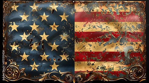 Vintage Patterns Redefine American Flag in Lavish photo