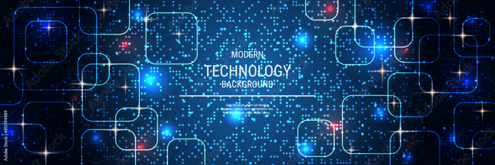 Modern technology style vector banner design template
Modern technology style vector banner design template