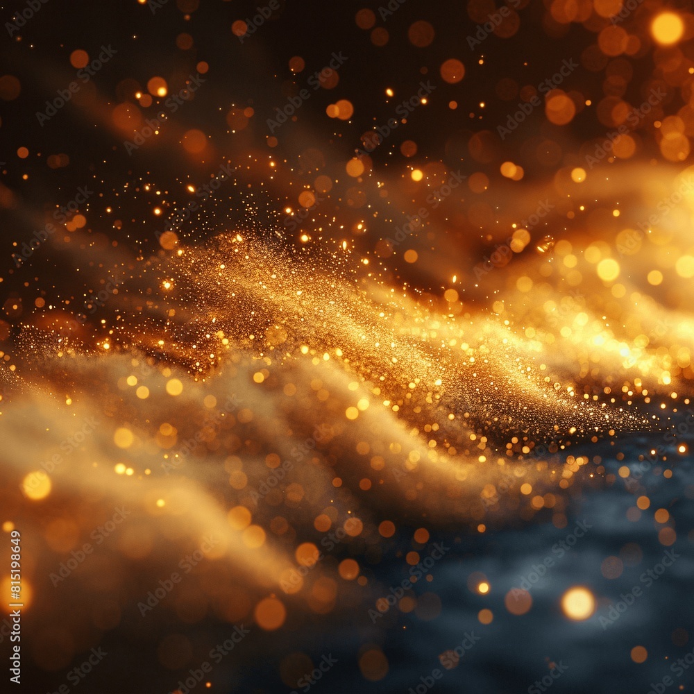 Naklejka premium Floating dust captured in intricate macro. 