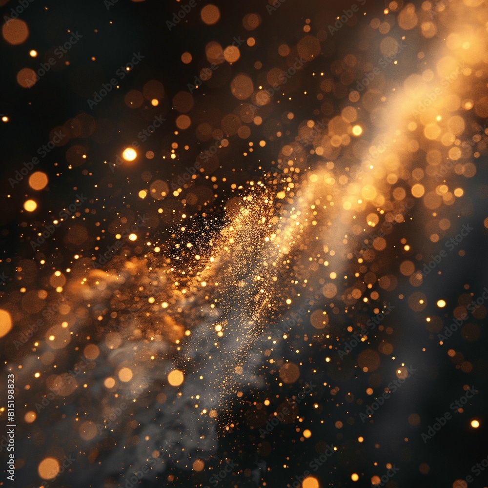 Fototapeta premium Close-up capture of floating dust particles.