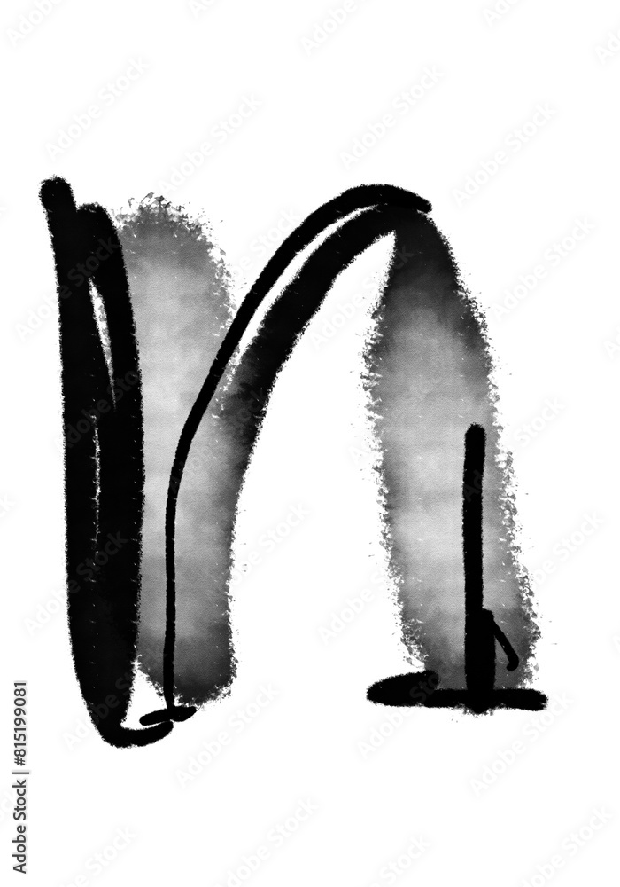Letter N font handwritten bold ink acrylic watercolor black shape type illustration lettering calligraphy graffiti Letter N font handwritten bold ink acrylic watercolor black shape type illustration lettering calligraphy graffiti