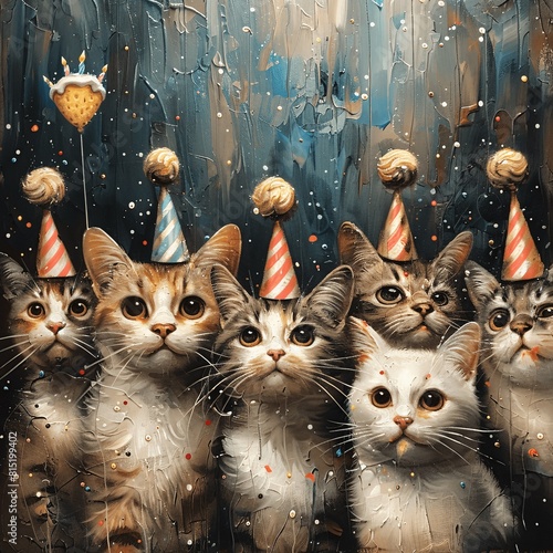 Whisker-tastic celebration: cat's birthday party. photo