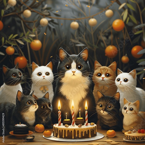 Cake, cats, and celebrations: purr-fect!
 photo