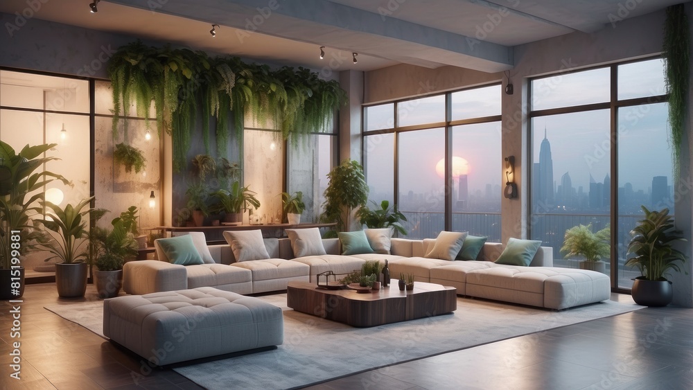 Luxurious living room in an electric style Luxurious living room in an electric style