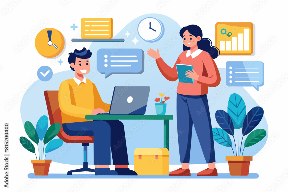 boss giving feedback to an employee boss giving feedback to an employee