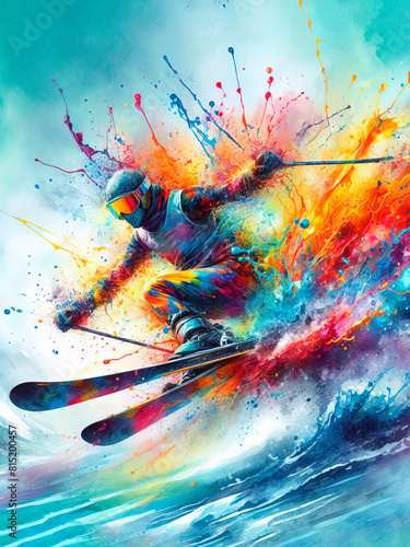 Skier at full speed