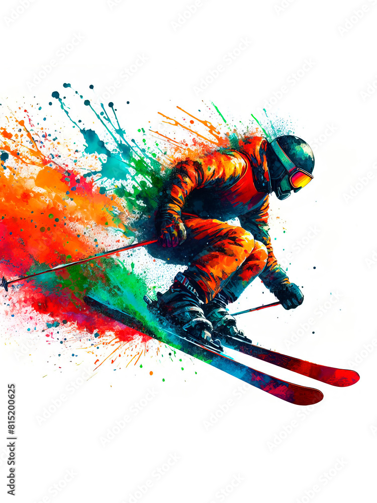 Skier at full speed