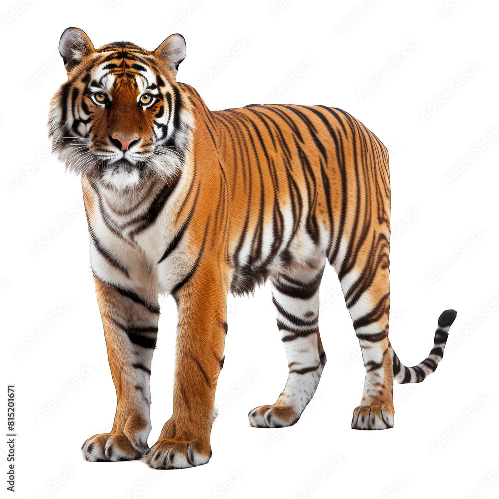 Tiger isolated on white or transparent background Tiger isolated on white or transparent background