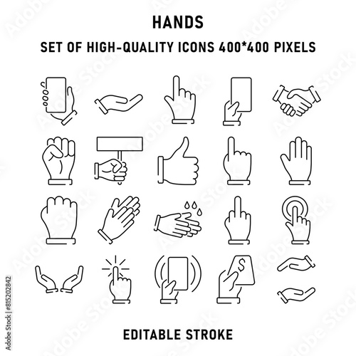 human hand in different situations