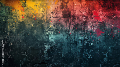 Colorful Grunge Background with Lightning Effect