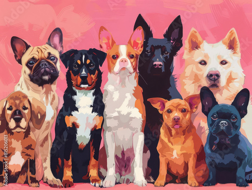 8 Diversity  Inclusion Pets Showcasing a variety of breeds and mixedbreed pets, promoting inclusivity photo