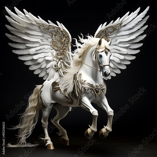 Ethereal White Unicorn with Angelic Grace photo