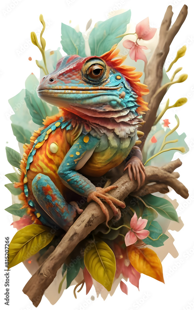 Fototapeta premium Lizard Illustration Transparent Background