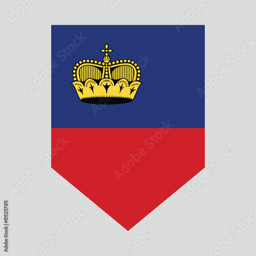 Free Download Liechtenstein Flag in Shield Shape Frame - GFXLoad
