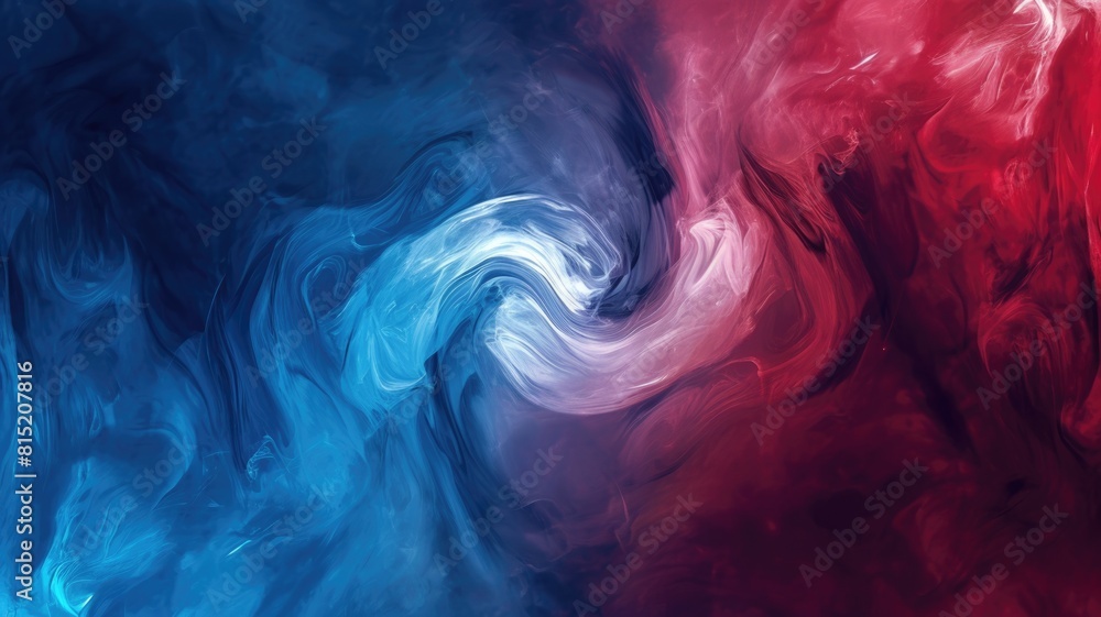 The abstract picture of the two colours between blue and red colour that has been mixing with each other in the form of the ink or liquid to become beautifully view of this abstract picture. AIGX01.