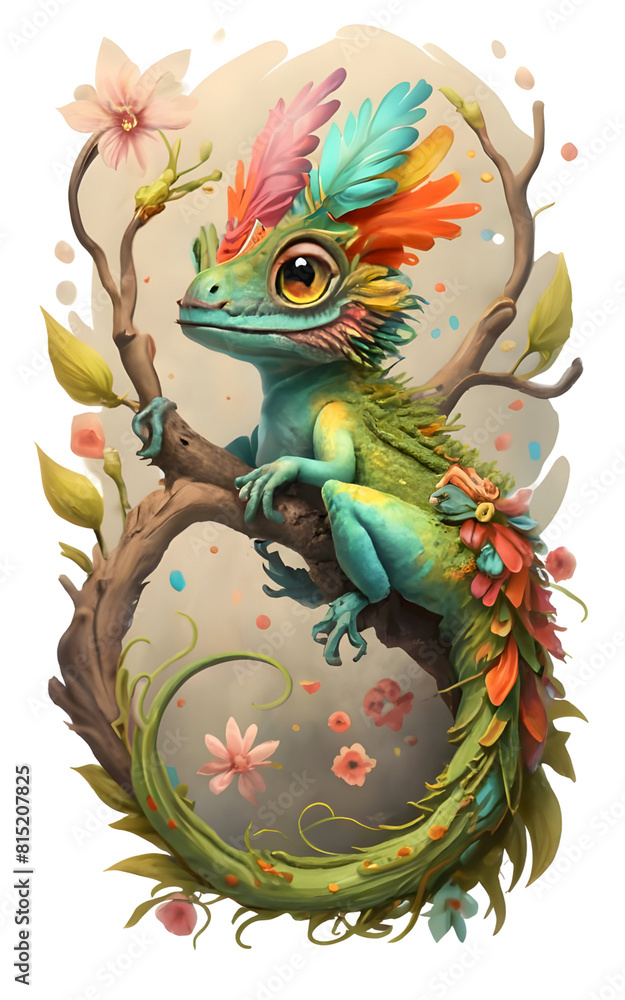 Fototapeta premium Lizard Illustration Transparent Background