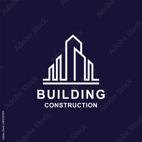 Building logo graphic design vector illustration © David