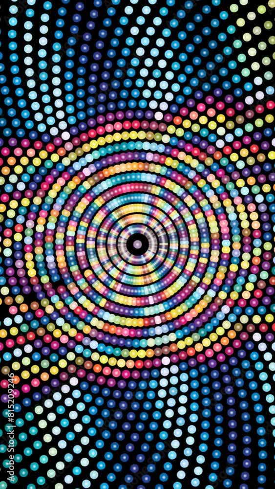 Abstract Pattern Of colorful Circles vertical video