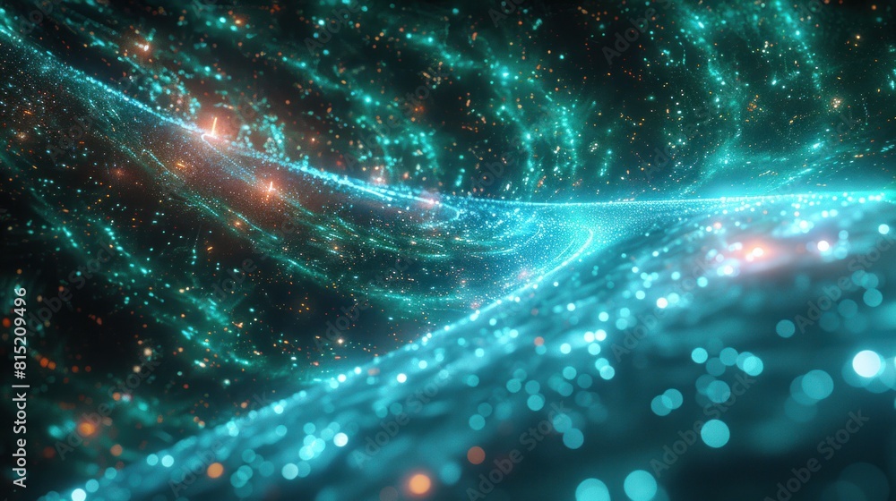 Naklejka premium Hallway background with high speed vehicle light lines.