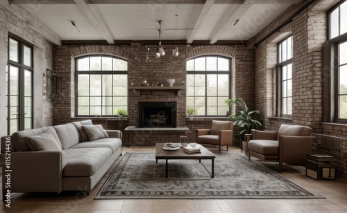 Exposed Brick Loft with Vintage Accents