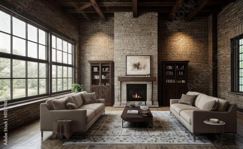 Exposed Brick Loft with Vintage Accents