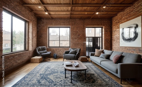 Exposed Brick Loft with Vintage Accents