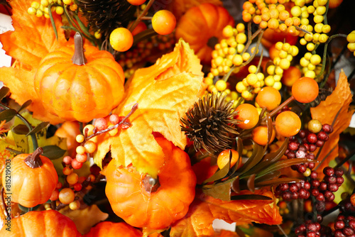 autumn still life with pumpkins
