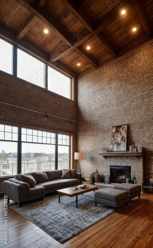 Exposed Brick Loft with Vintage Accents