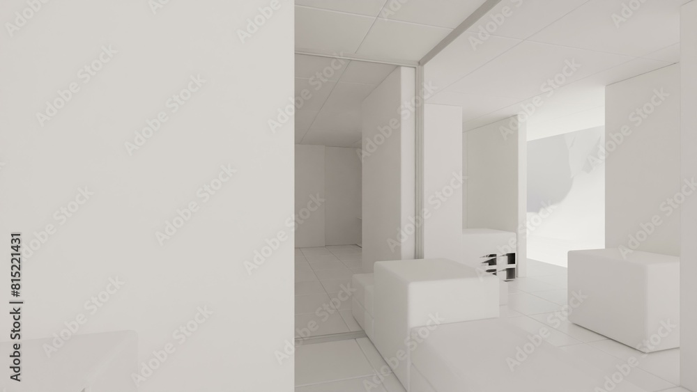 Fototapeta premium architecture interior 3d