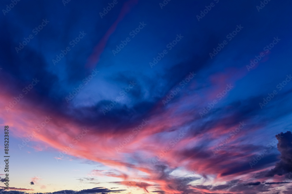 Fototapeta premium Beautiful winter sunset in Cyprus. Orange colors 1