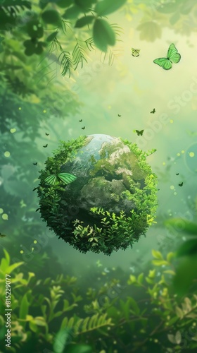 World Nature Conservation Day concept with green world concept.