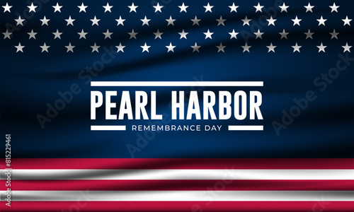 National Pearl Harbor Remembrance Day December 7 background Vector Illustration 
