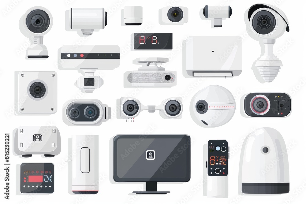 Camera watches over surveillance setups via two-way LAN, securing protective measures in security setups through networked alarm systems. Camera watches over surveillance setups via two-way LAN, securing protective measures in security setups through networked alarm systems.